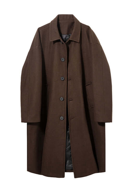 Men's Wool Overcoat Classic Oversized Warm Beige