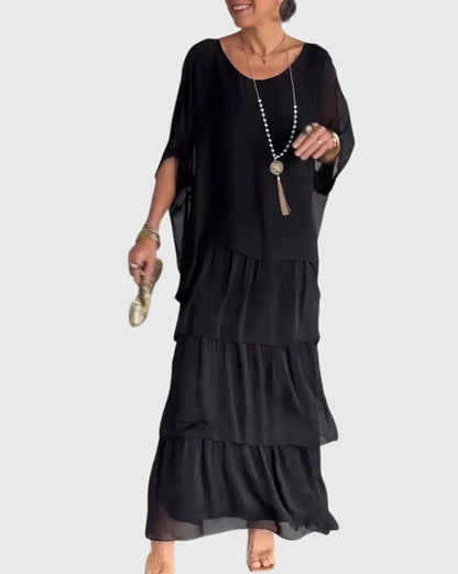 Camille | Womens Boho Layered Maxi Shorts Dress