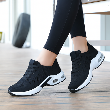 Women's Platform Mesh Running Shoes Breathable Lightweight Chunky Sports Sneakers