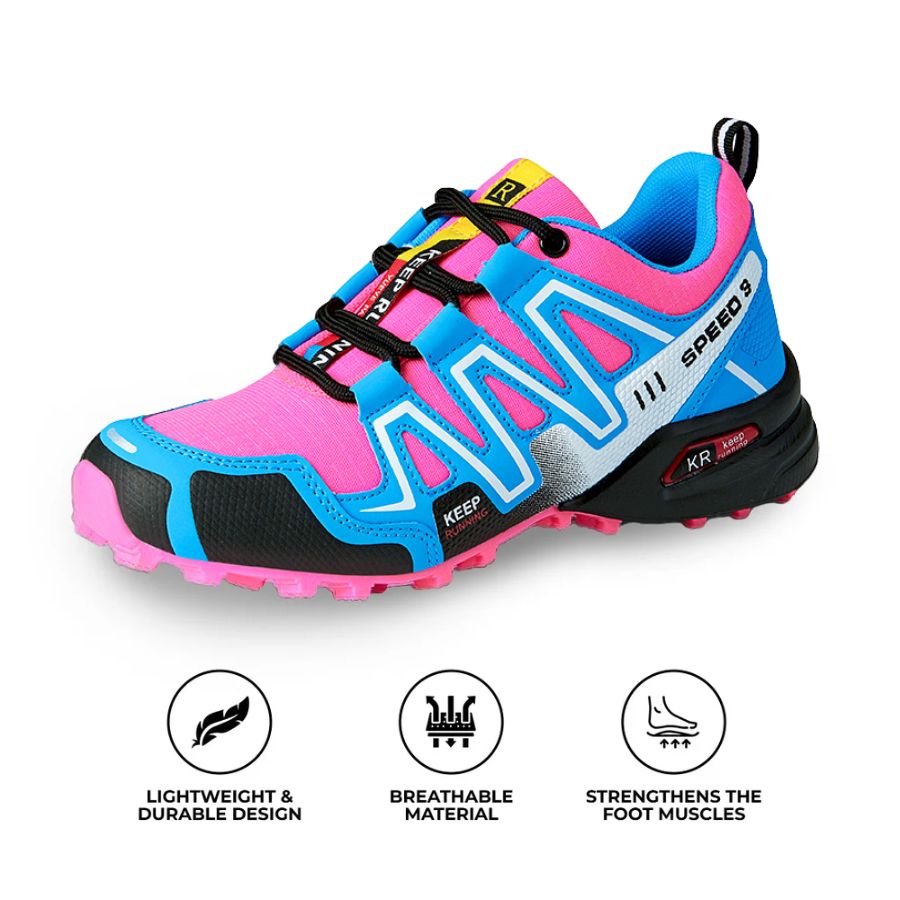 Orthopedic Hiking Shoes for Women and Men Waterproof Lace-Up Walking Sneakers