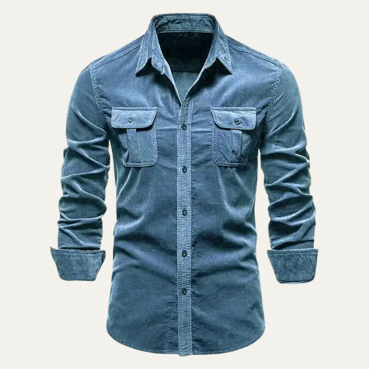 Men's Corduroy Shirt Casual Button Up