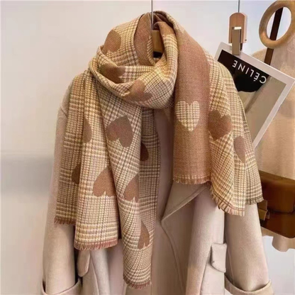 Comfy Plaid Tassel Scarf Soft Warm Double Sided