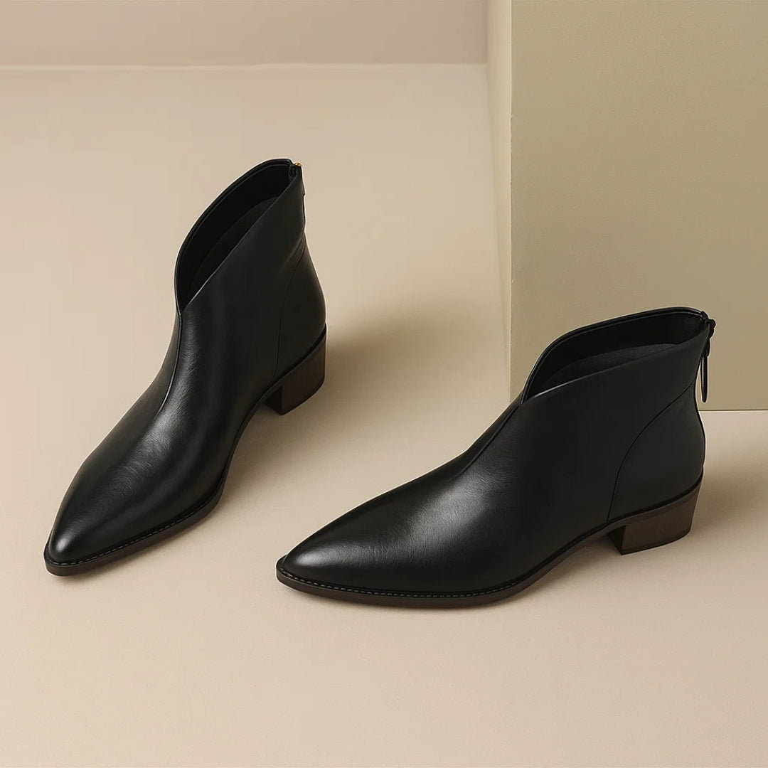 Women's Ankle Boots Leather Black