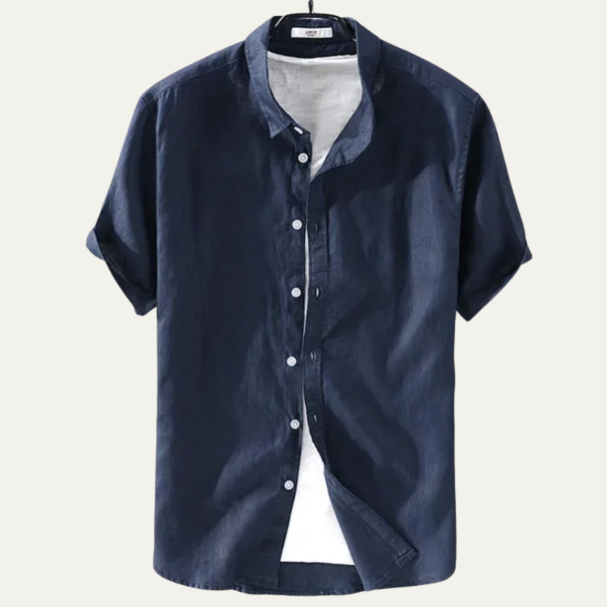 Montland Men's Cotton Linen Shirt Lightweight Relaxed Fit