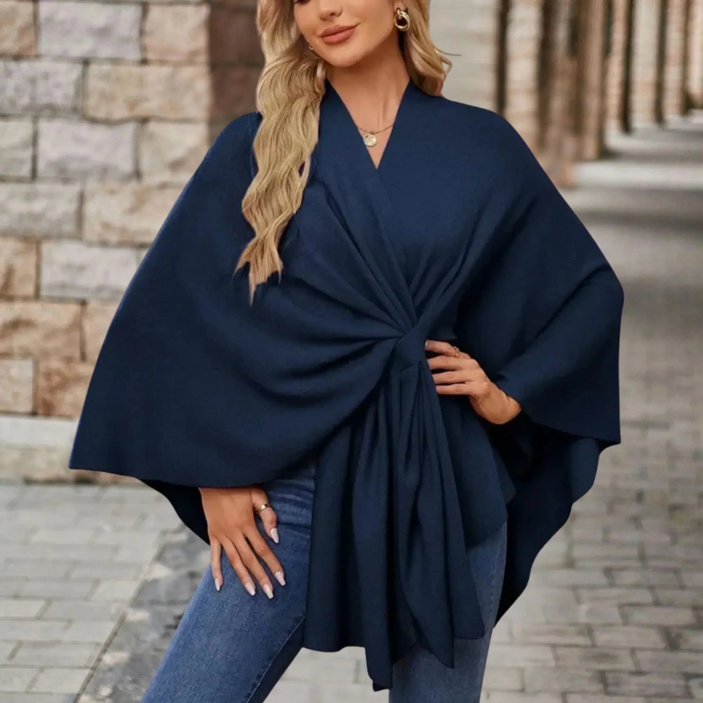 Women's Asymmetrical Poncho