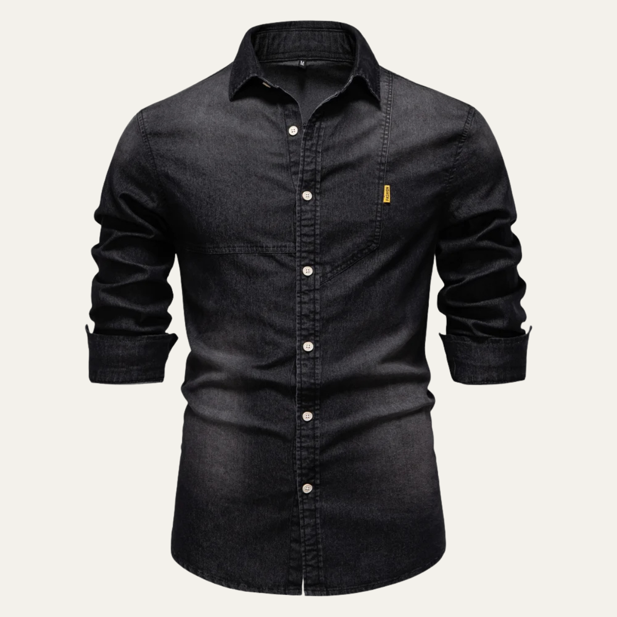 Mens Slim Fit Denim Shirt Cowboy Style Blue