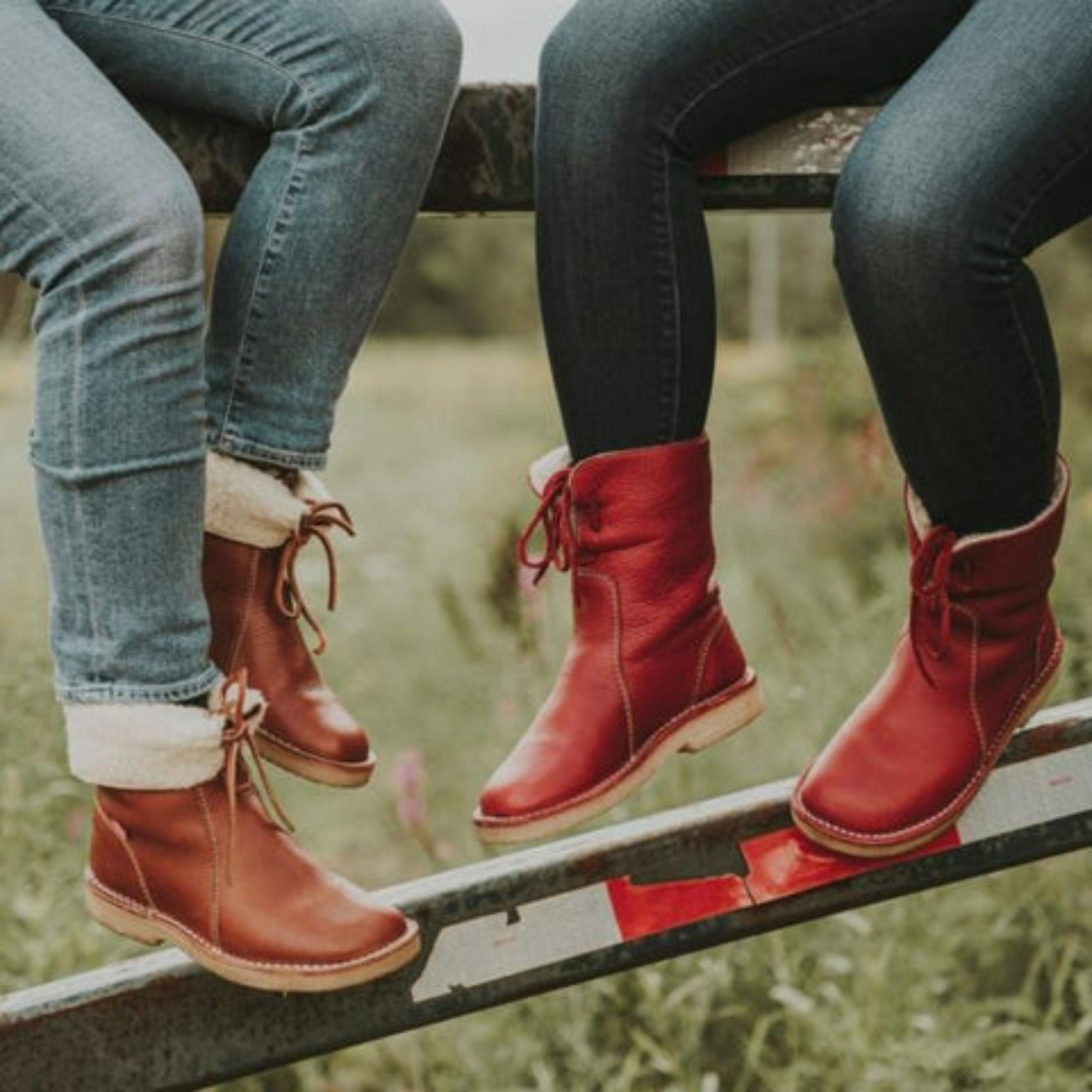 Women's Ankle Boots Contrast Stitching