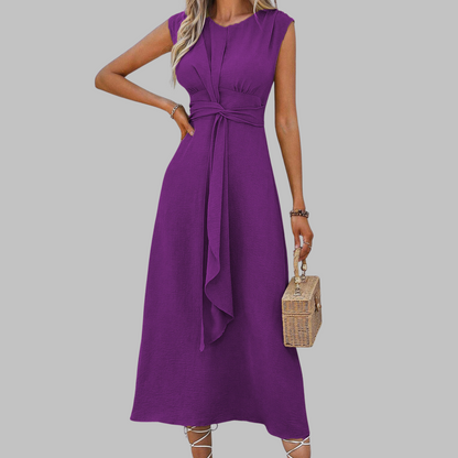 Women's Sleeveless Waist Tie Dress