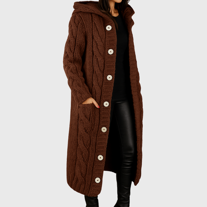 Women's Knitted Button Front Coat