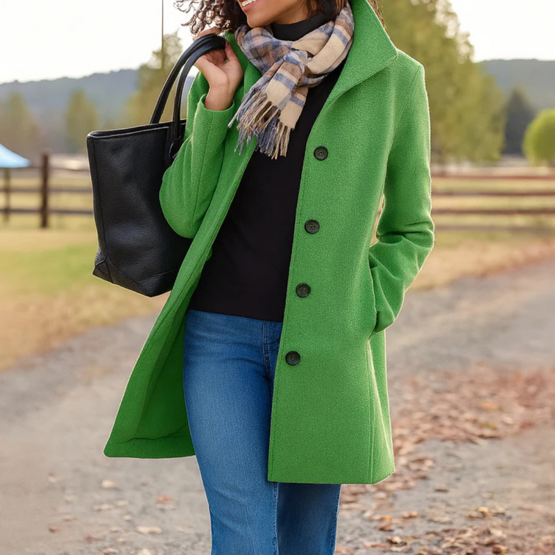 Women's Mid-Length Single-Breasted Coat
