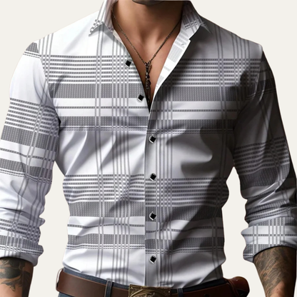 Men's Plaid Button Down Casual Shirt