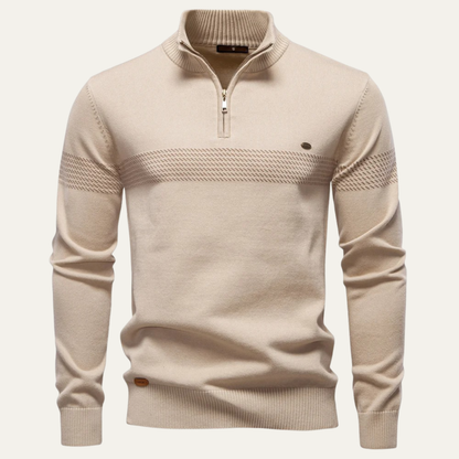 Men's Half Zip Wool Sweater