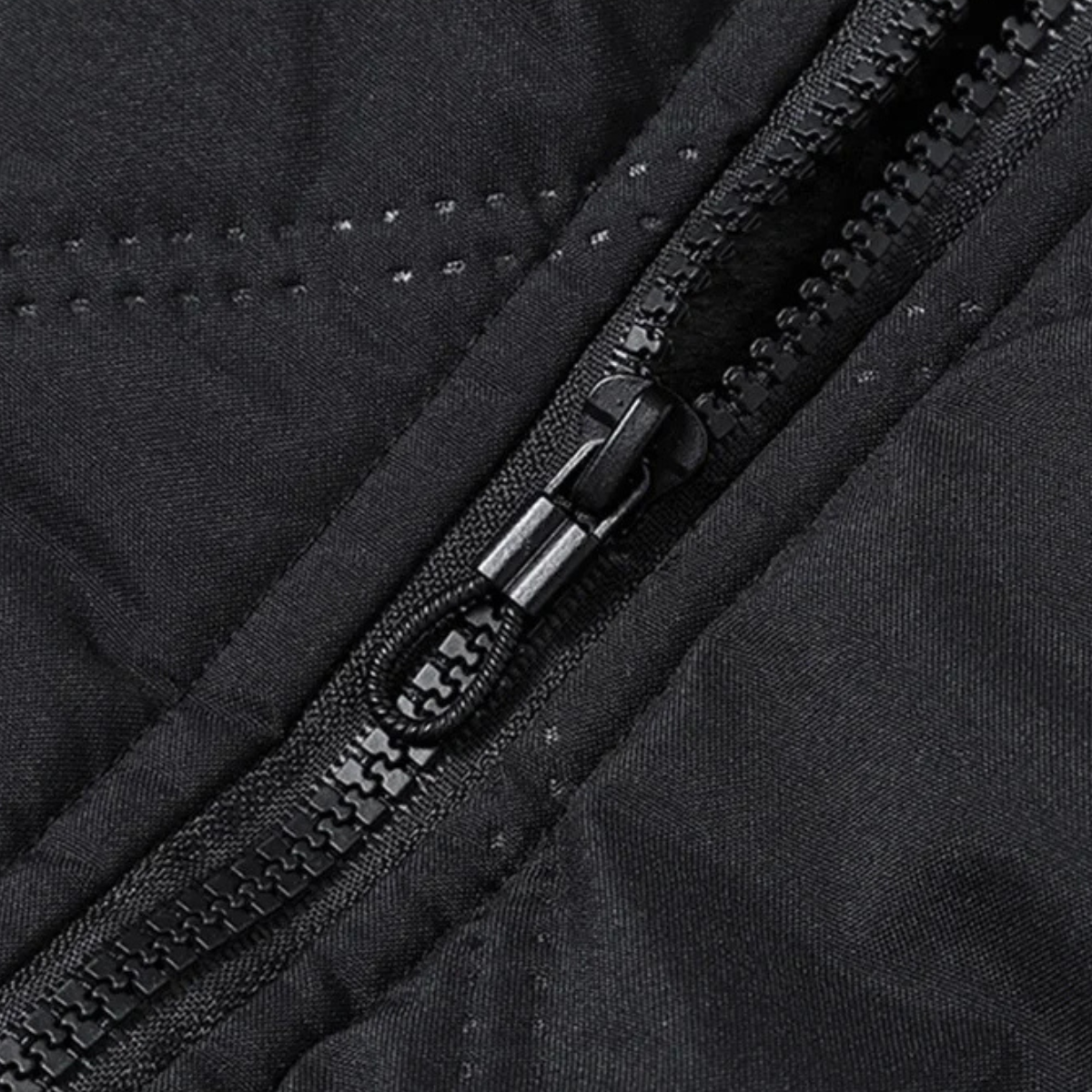 Men's Quilted Jacket Windproof Thermal Padded Fleece Lining