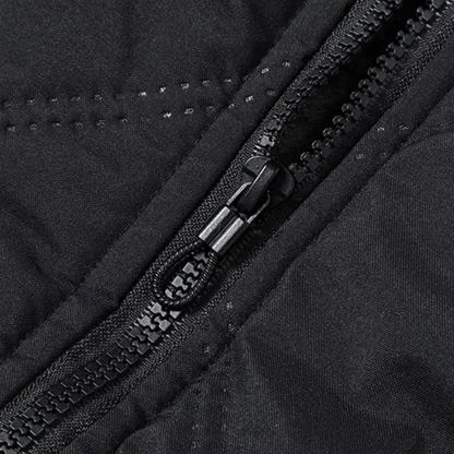 Men's Quilted Jacket Windproof Thermal Padded Fleece Lining