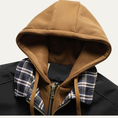 Men's Hooded Bomber Jacket Multi Layer