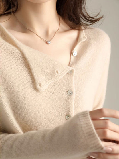 Women's Asymmetric Cardigan Long Sleeves