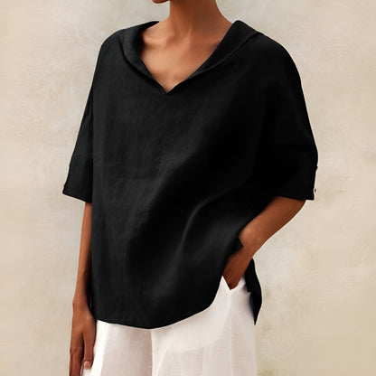 Women's Relaxed Fit Short Sleeve Blouse