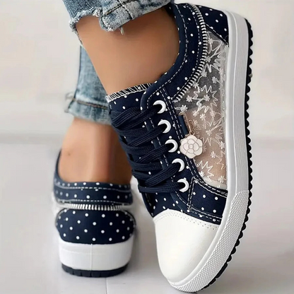 Women's Casual Sneakers Floral Panels