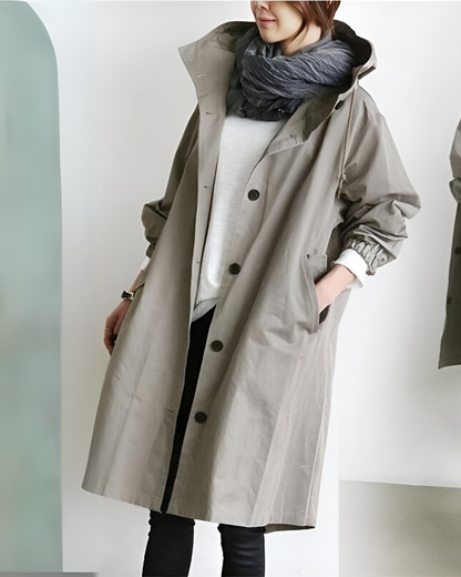 Women's Hooded Trench Coat Classic