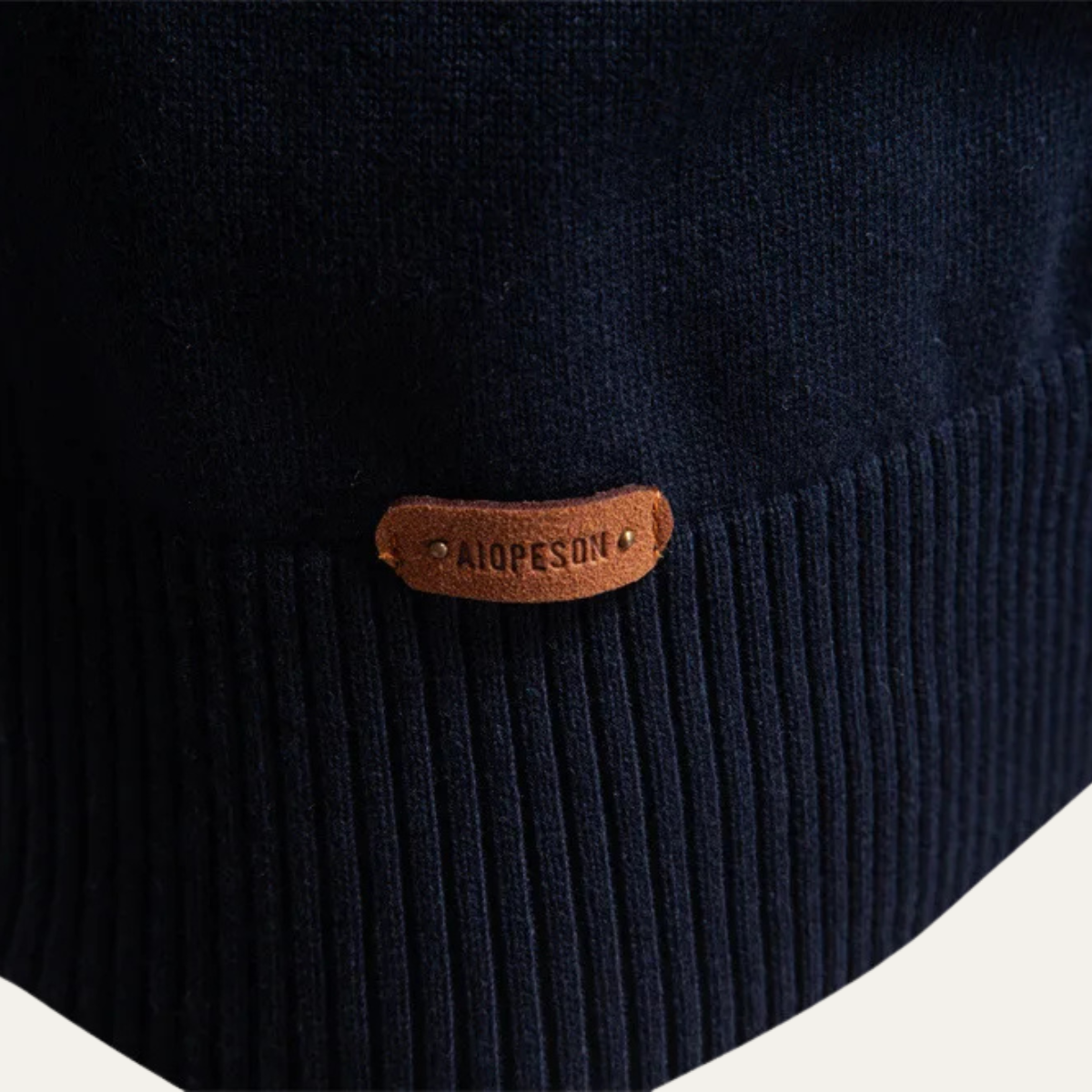 Mens Knit Sweater Half Zip Business Casual