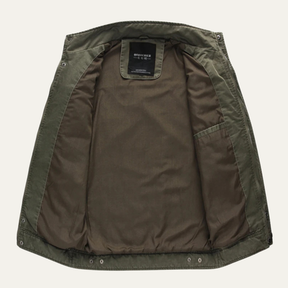 Men's Military Cargo Jacket Cotton Green
