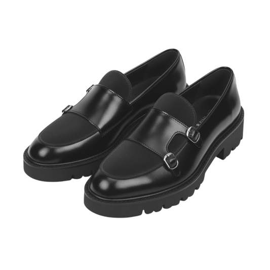Loafers Men Leather Shoes Thick-soled British Style