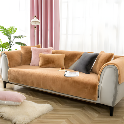 Faux Fur Sectional Sofa Slipcover