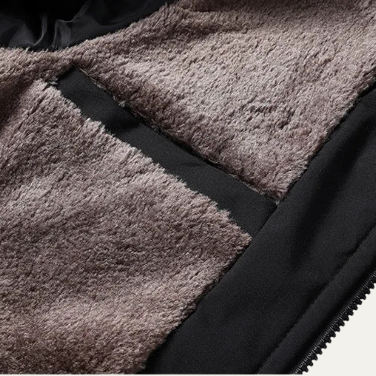 Men's Quilted Fleece Jacket Thick Padded Coat
