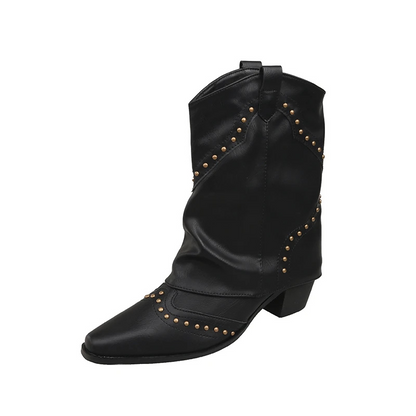 Women's Studded Ankle Boots Slouchy