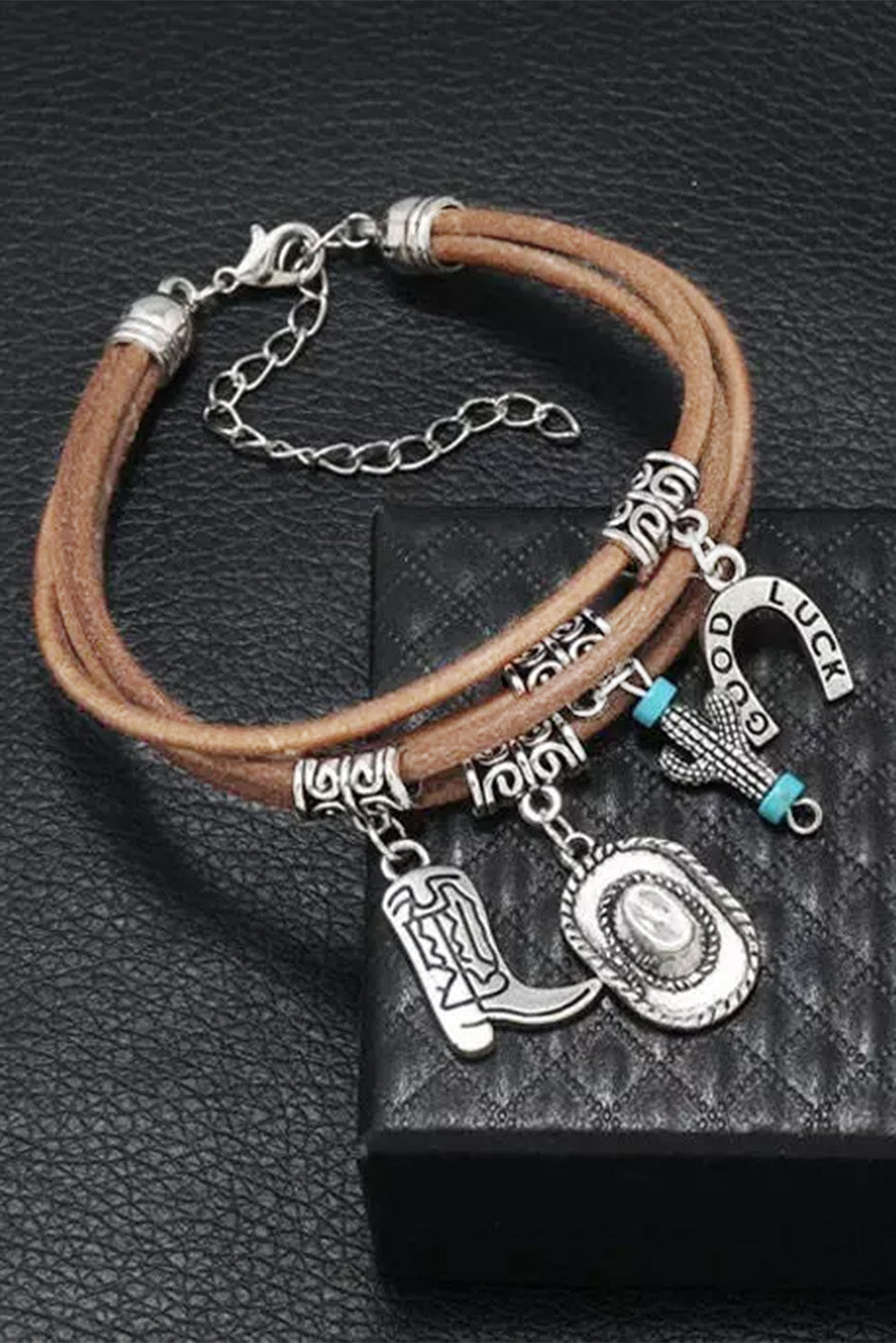 Good Luck Cactus Layered Bracelet