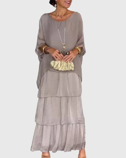 Camille | Womens Boho Layered Maxi Shorts Dress