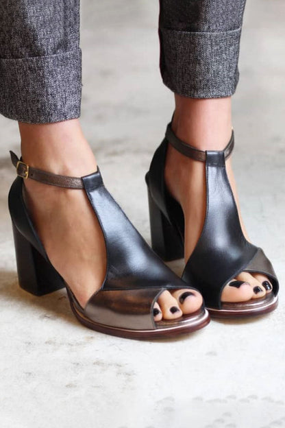 Women's Block Heel Ankle Strap Sandals