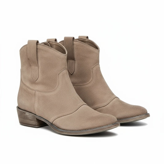 Henny Vintage Cowboy Ankle Boots - Fashinoza