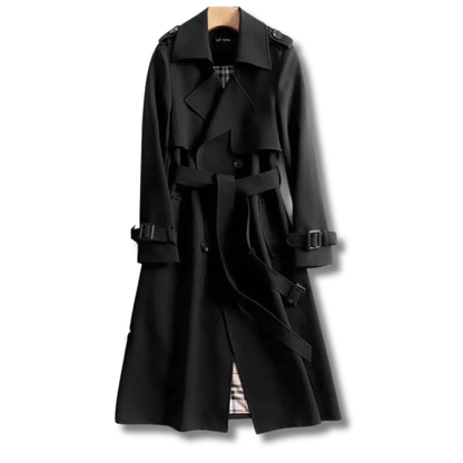 Women's Double-Breasted Trench Coat Classic Waterproof