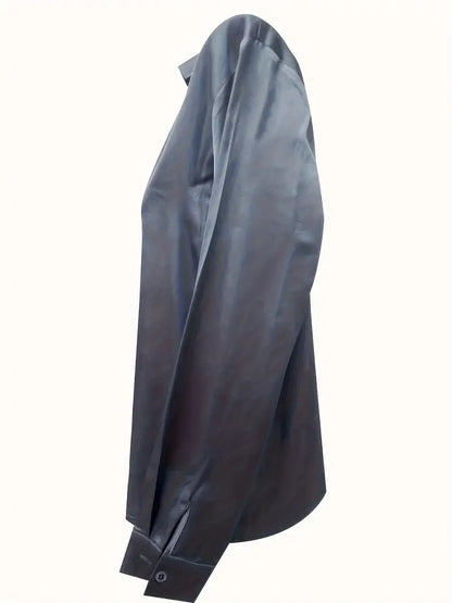 Women's Collared V-Neck Blouse