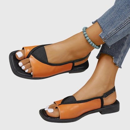 Women's Colorblock Slip-On Flat Sandals