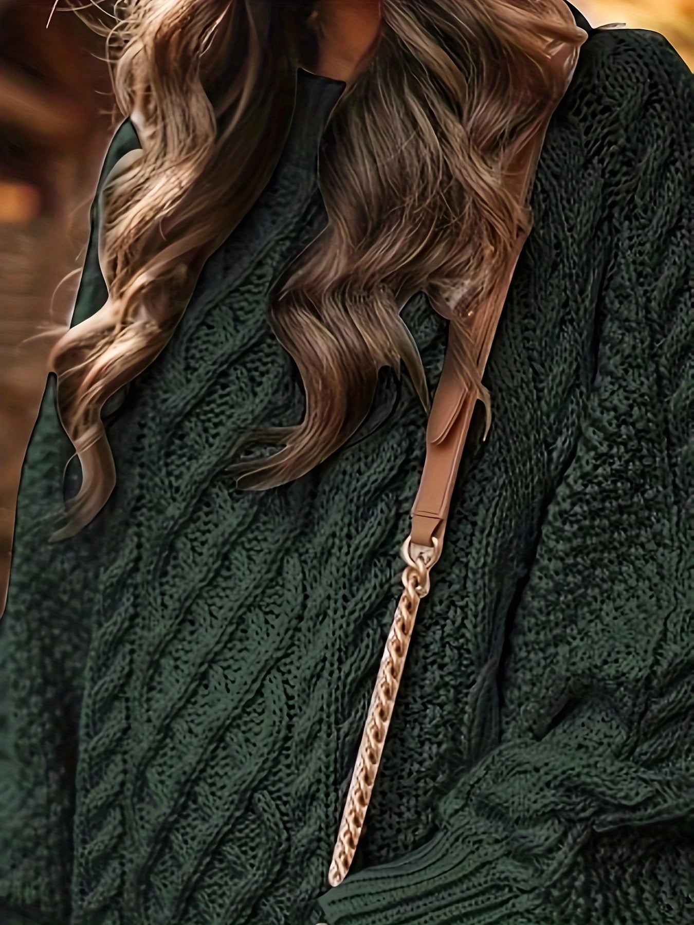 Women's Cozy Oversized Cable Knit Sweater Dress