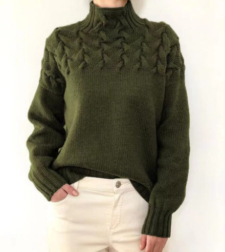 Women's Turtleneck Sweater Elegant Warm