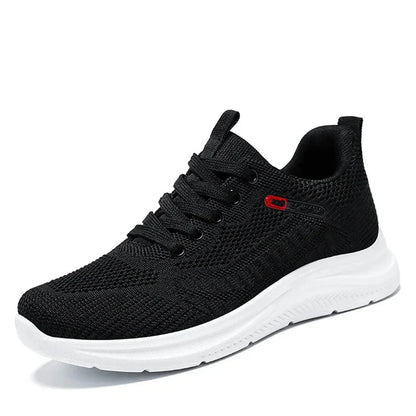 Women's Lightweight Flying Knit Sneakers Breathable Mesh Walking Shoes with Soft Sole