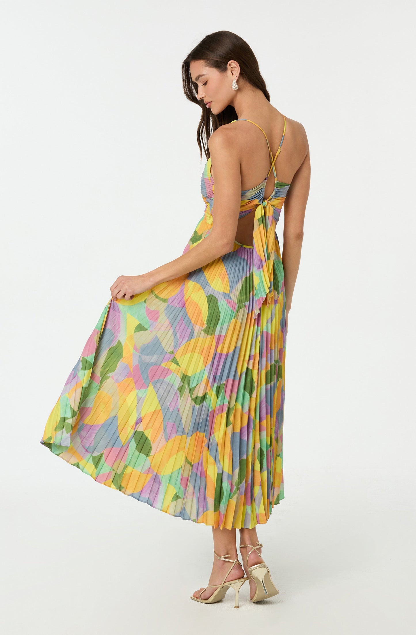 Women's Pleated Maxi Dress