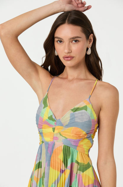Women's Pleated Maxi Dress