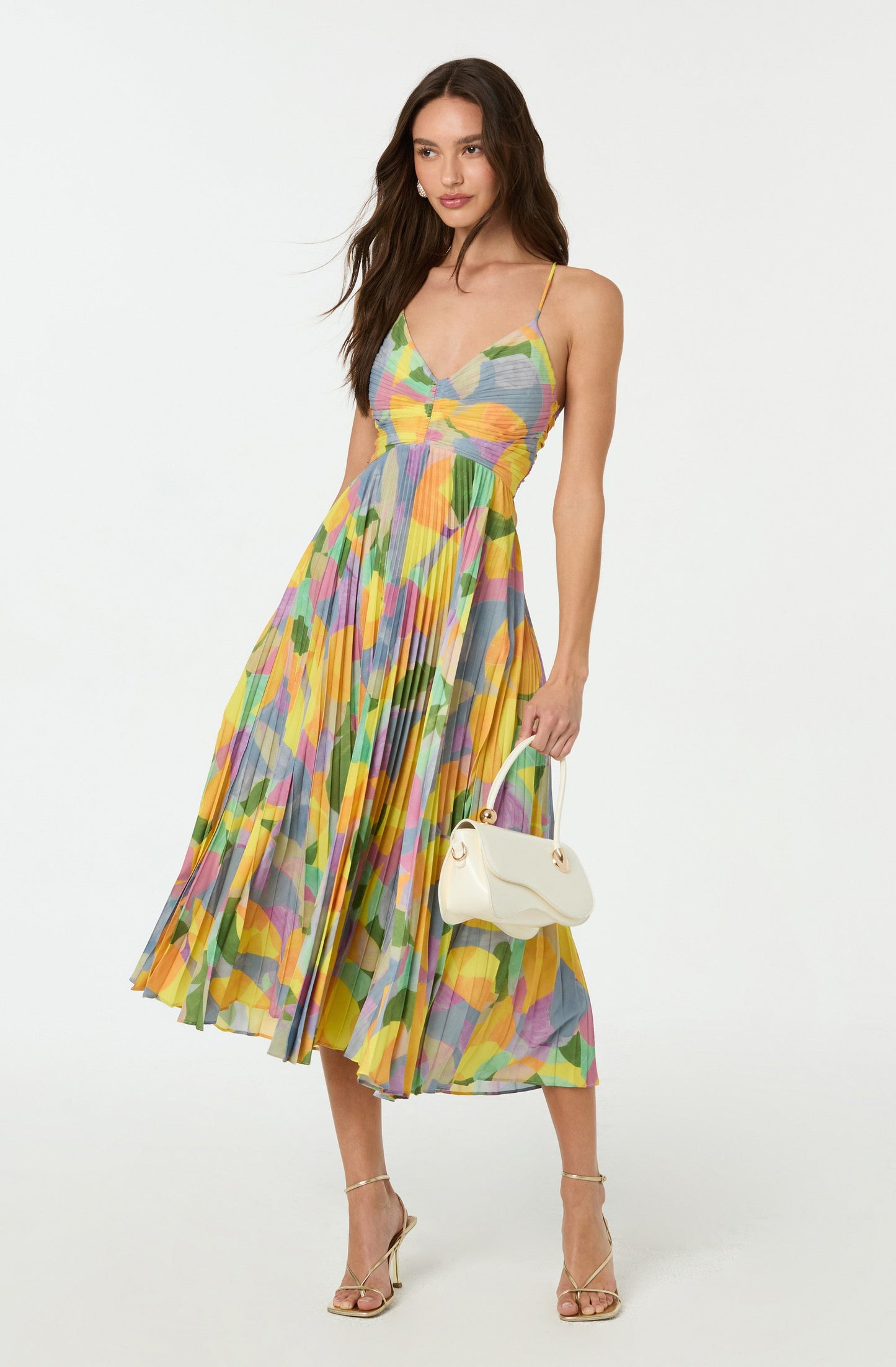 Women's Pleated Maxi Dress