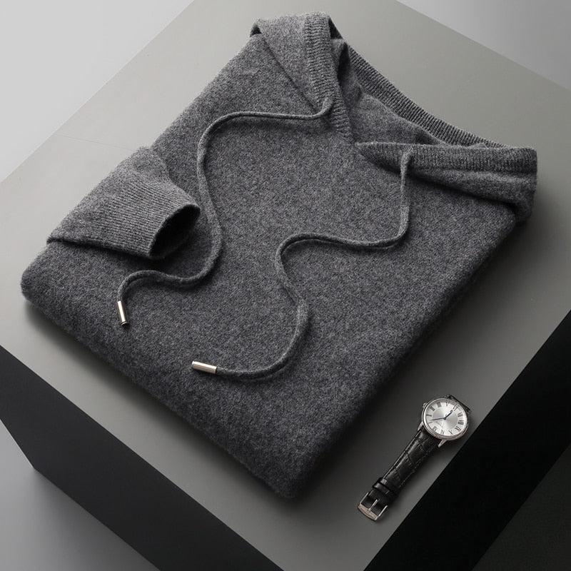 Men's Lightweight Hoodie Drawstring Grey