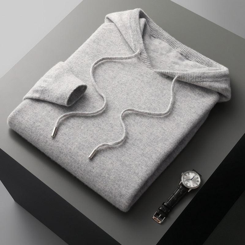 Men's Lightweight Hoodie Drawstring Grey