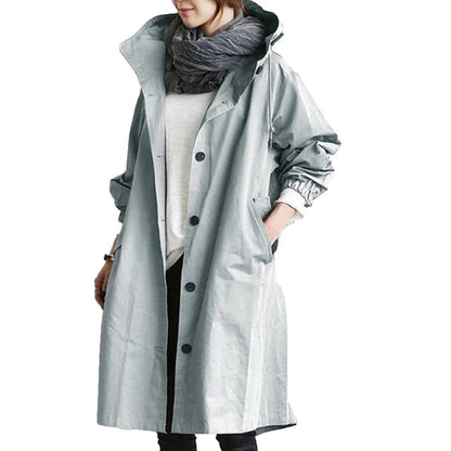 Women's Waterproof Long Raincoat