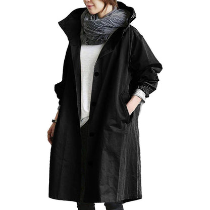 Women's Long Rain Coat Waterproof