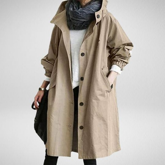 Women's Waterproof Long Raincoat