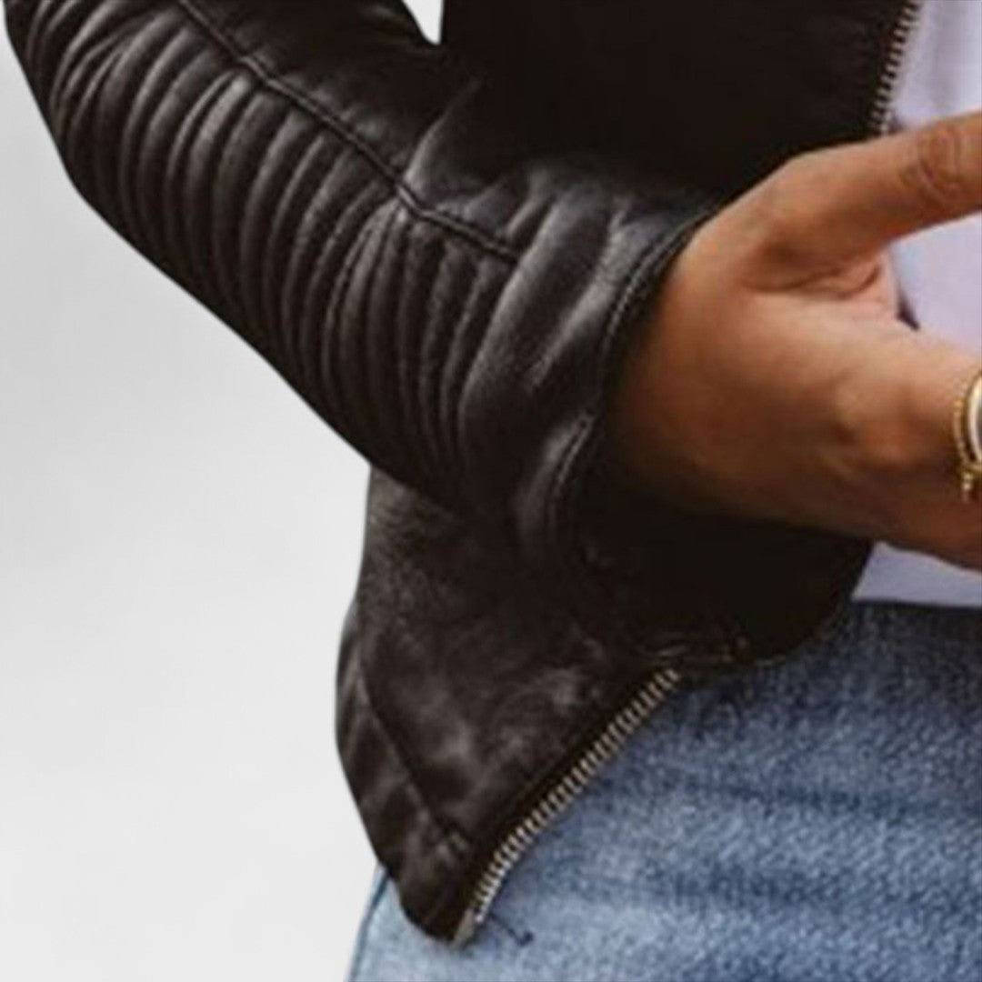 Women's Quilted Moto Jacket