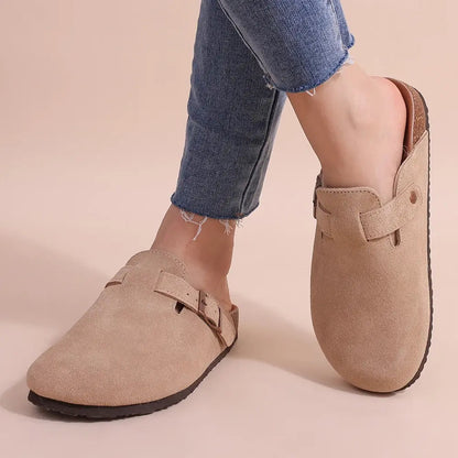 Adjustable Buckle Mule Slippers for Women – Cozy & Versatile Comfort
