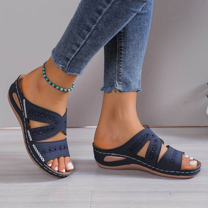 Women's Flat Slide Sandals - Fashinoza